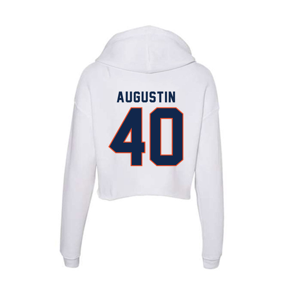 Virginia - NCAA Baseball : Matt Augustin - Women's Crop Fleece Hoodie-1