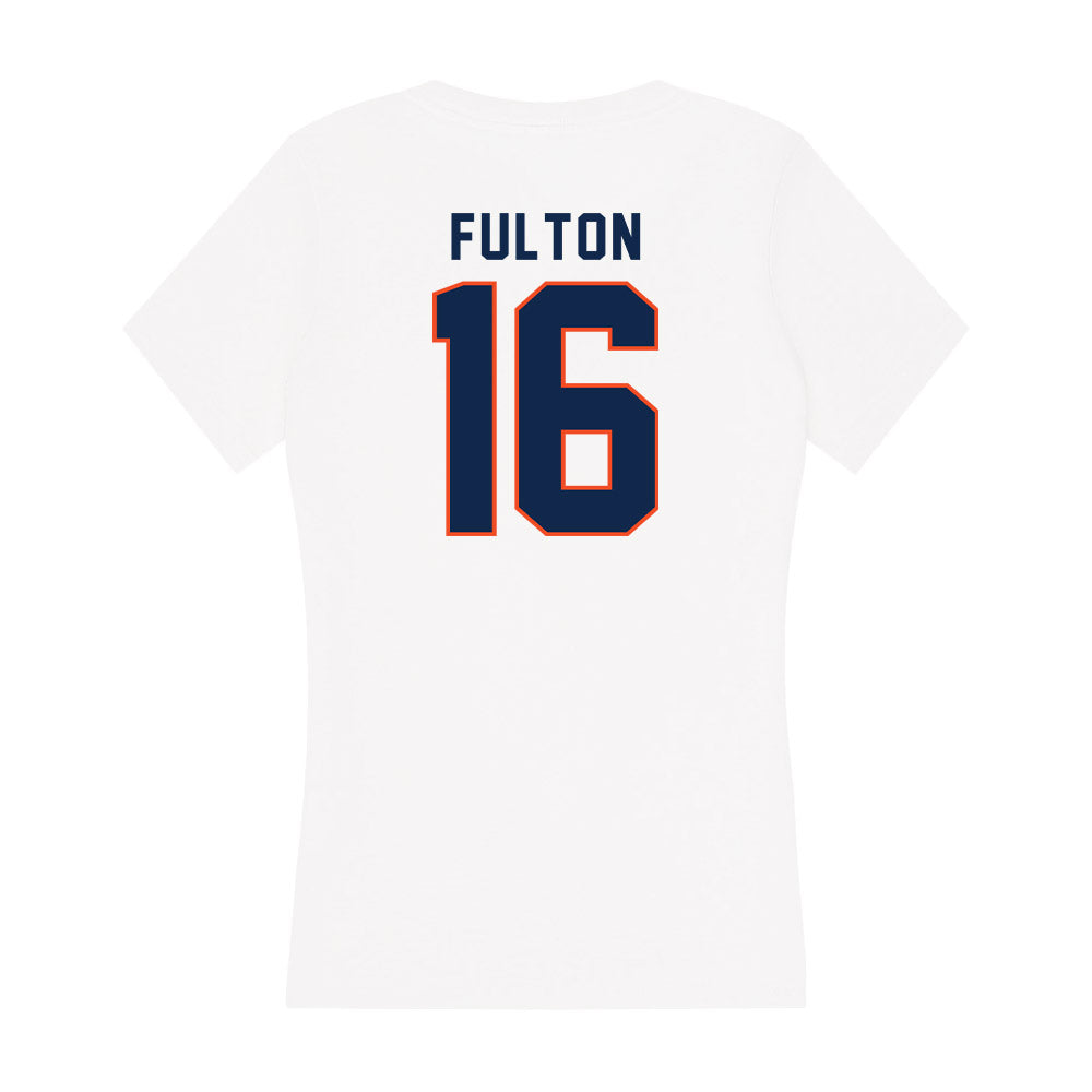 Virginia - NCAA Men's Lacrosse : George Fulton - Women's V-Neck T-Shirt-1