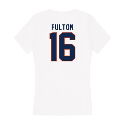 Virginia - NCAA Men's Lacrosse : George Fulton - Women's V-Neck T-Shirt-1