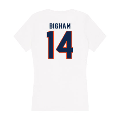 Virginia - NCAA Softball : Eden Bigham - Women's V-Neck T-Shirt-1