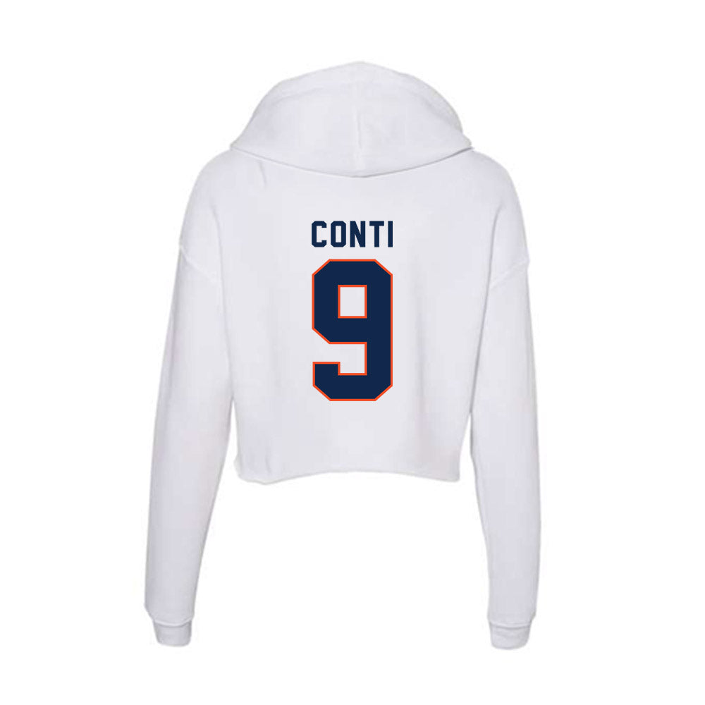 Virginia - NCAA Women's Lacrosse : Sophia Conti - Women's Crop Fleece Hoodie-1