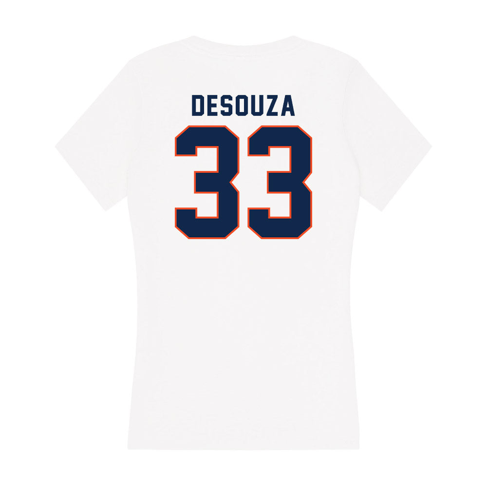 Virginia - NCAA Men's Lacrosse : Matthew DeSouza - Women's V-Neck T-Shirt-1