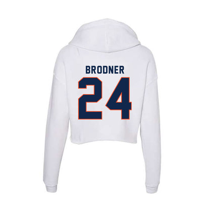 Virginia - NCAA Women's Volleyball : Sarah Brodner - Women's Crop Fleece Hoodie-1