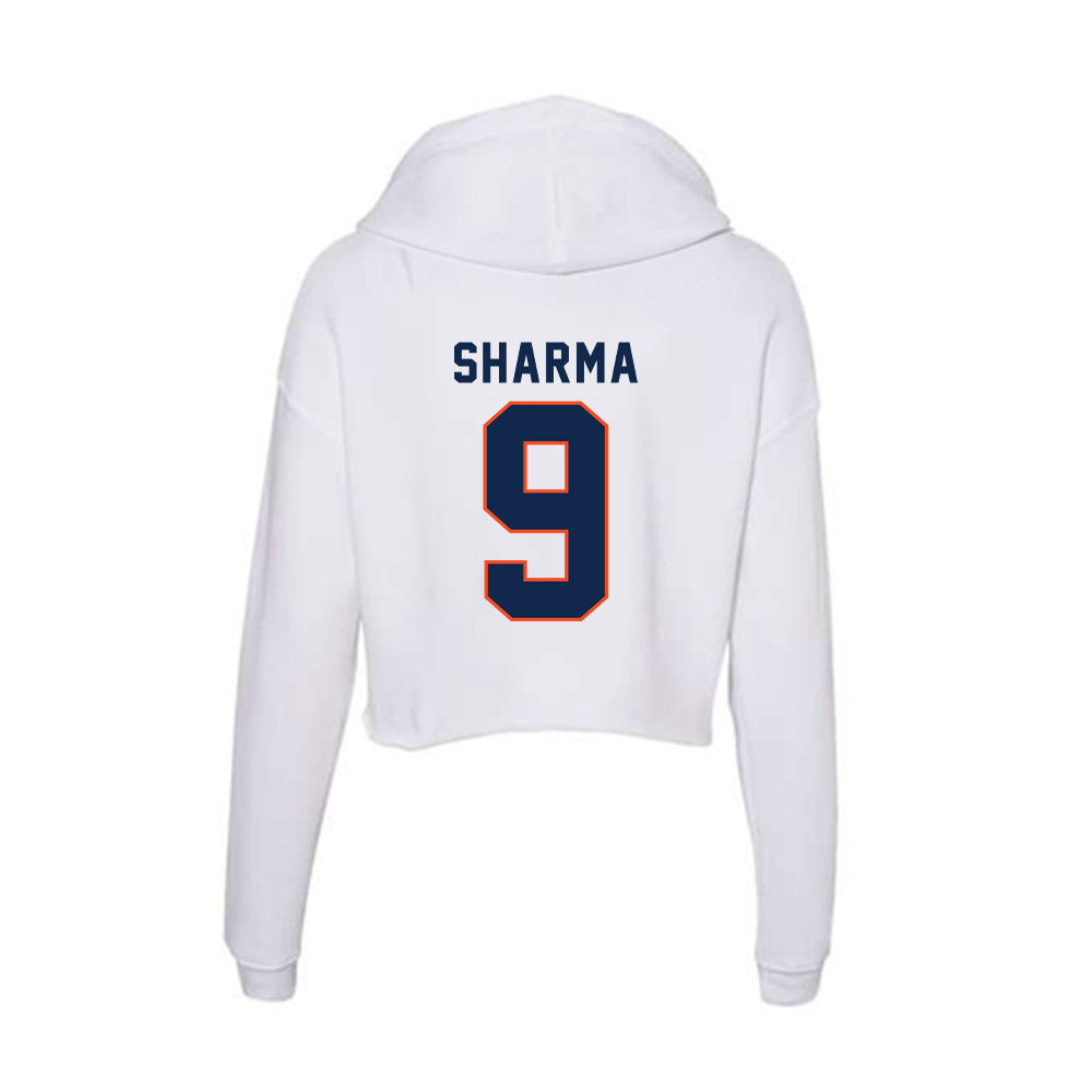 Virginia - NCAA Men's Basketball : Ishan Sharma - Women's Crop Fleece Hoodie-1