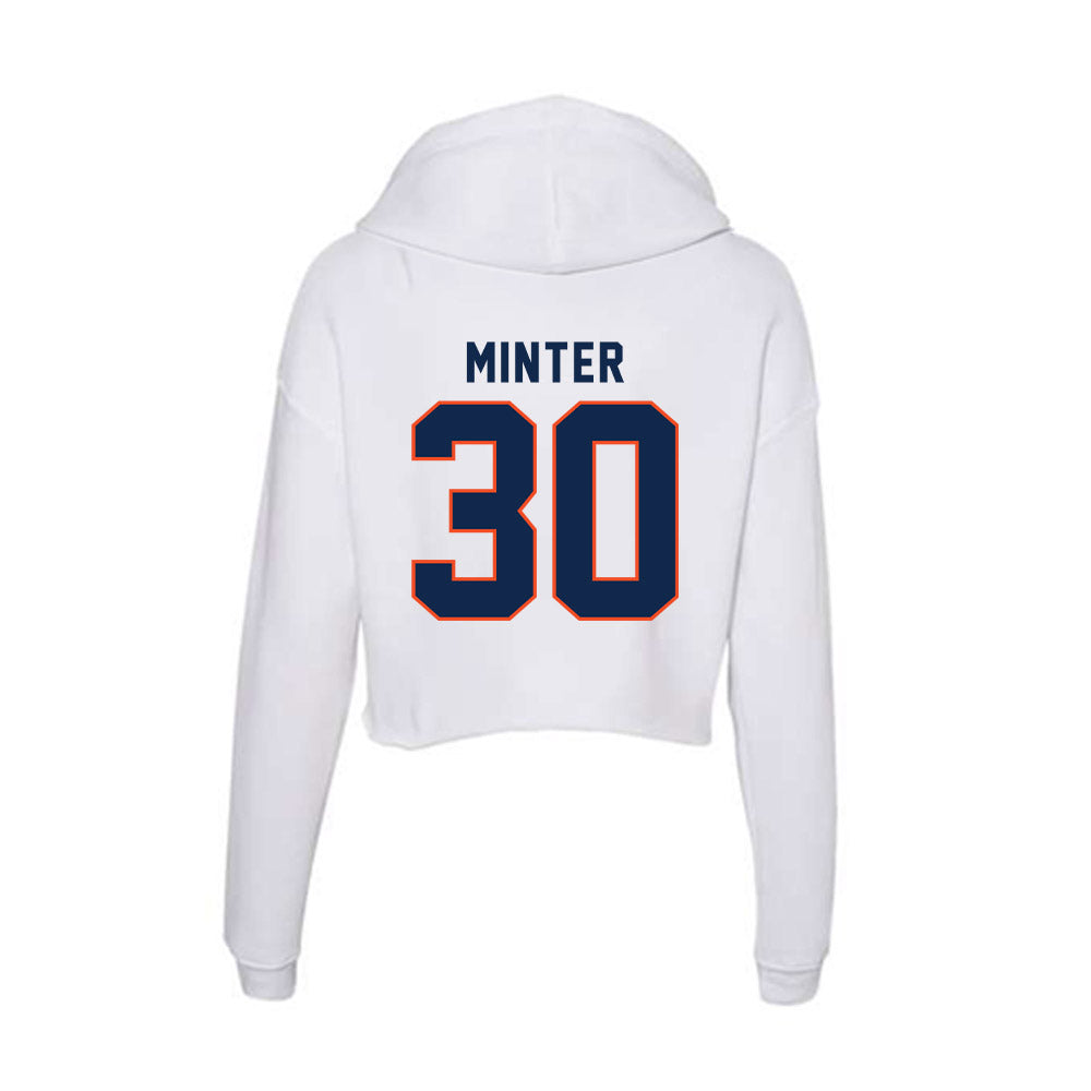 Virginia - NCAA Football : Ethan Minter - Women's Crop Fleece Hoodie-1