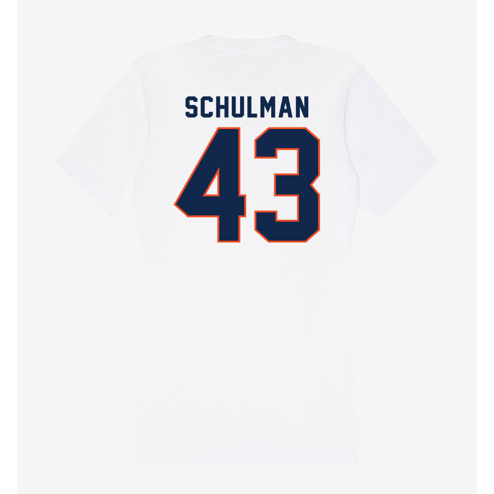 Virginia - NCAA Baseball : Ben Schulman - Women's V-Neck T-Shirt-1