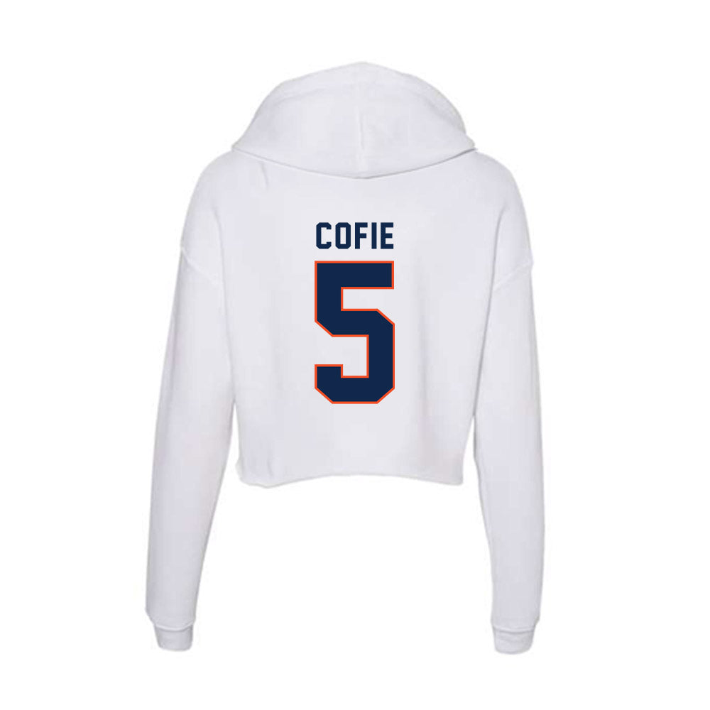 Virginia - NCAA Men's Basketball : Jacob Cofie - Women's Crop Fleece Hoodie-1