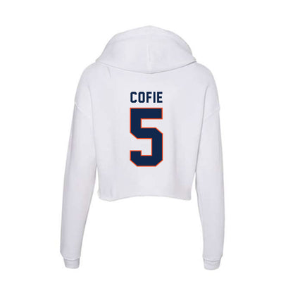 Virginia - NCAA Men's Basketball : Jacob Cofie - Women's Crop Fleece Hoodie-1