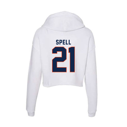 Virginia - NCAA Football : Landon Spell - Women's Crop Fleece Hoodie-1