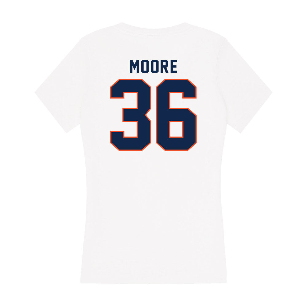 Virginia - NCAA Baseball : Bryson Moore - Women's V-Neck T-Shirt-1