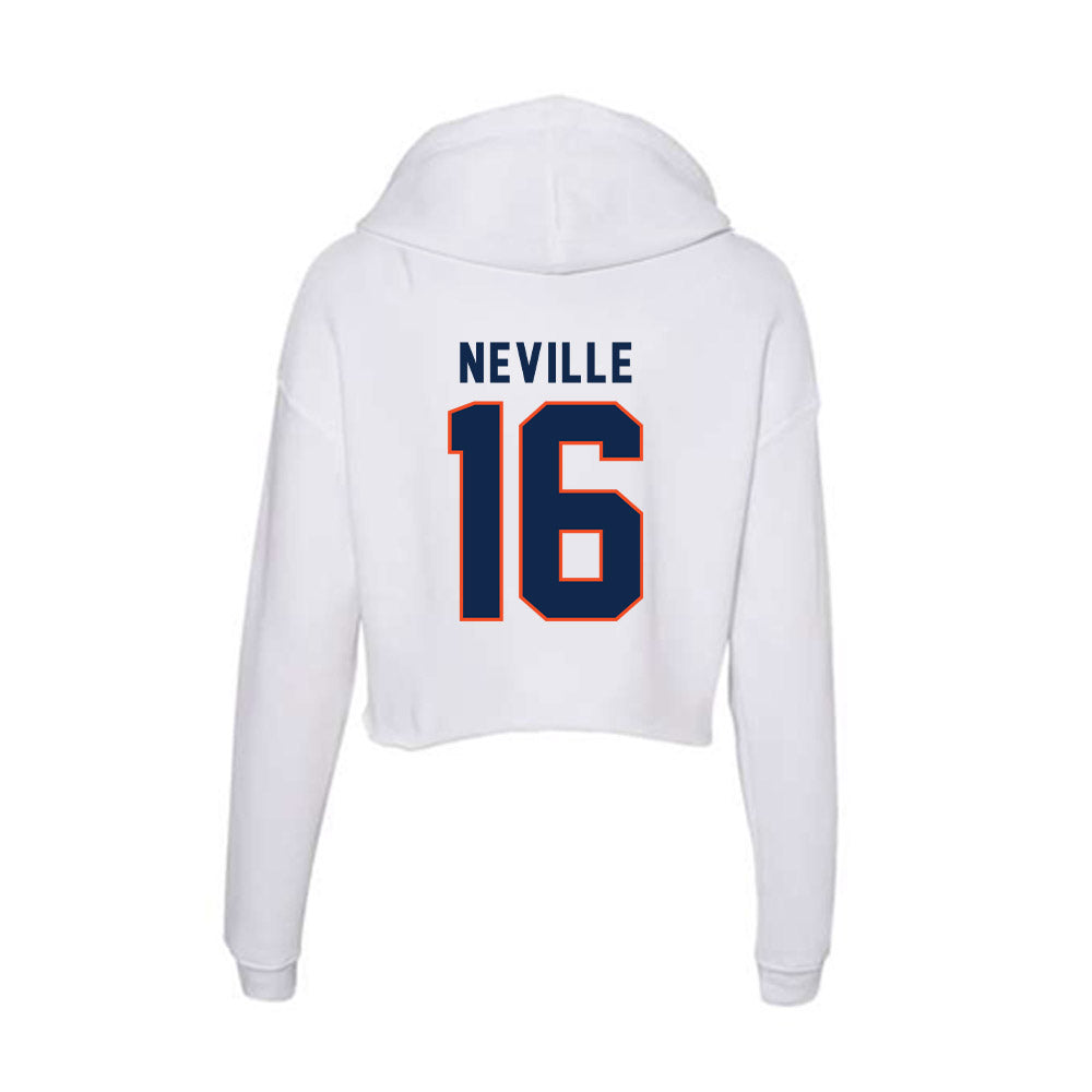 Virginia - NCAA Football : Tyler Neville - Women's Crop Fleece Hoodie-1