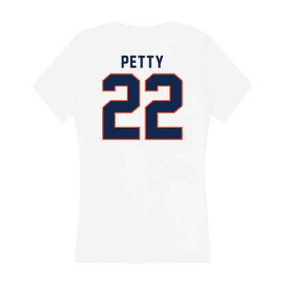 Virginia - NCAA Men's Lacrosse : Eli Petty - Women's V-Neck T-Shirt-1