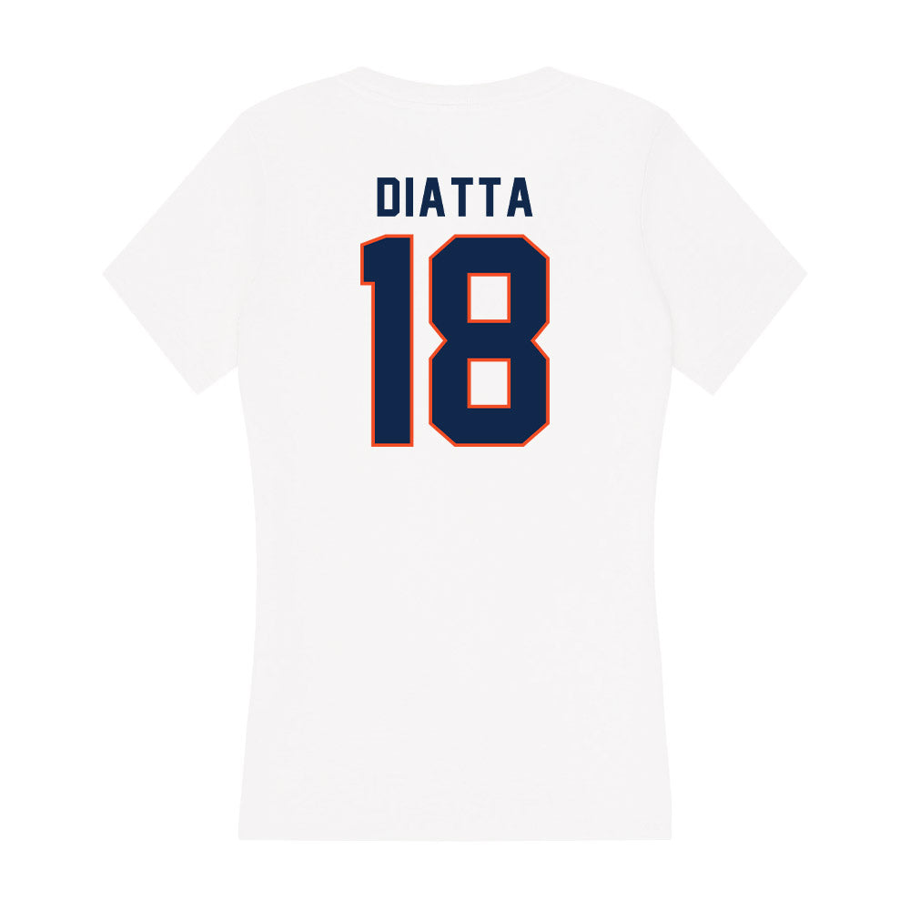 Virginia - NCAA Football : Michael Diatta - Women's V-Neck T-Shirt-1