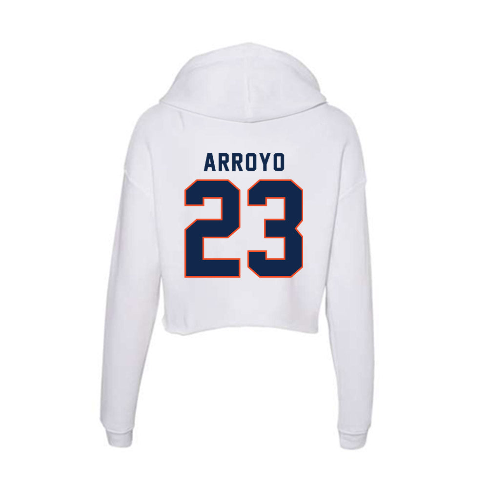 Virginia - NCAA Baseball : Chris Arroyo - Women's Crop Fleece Hoodie-1