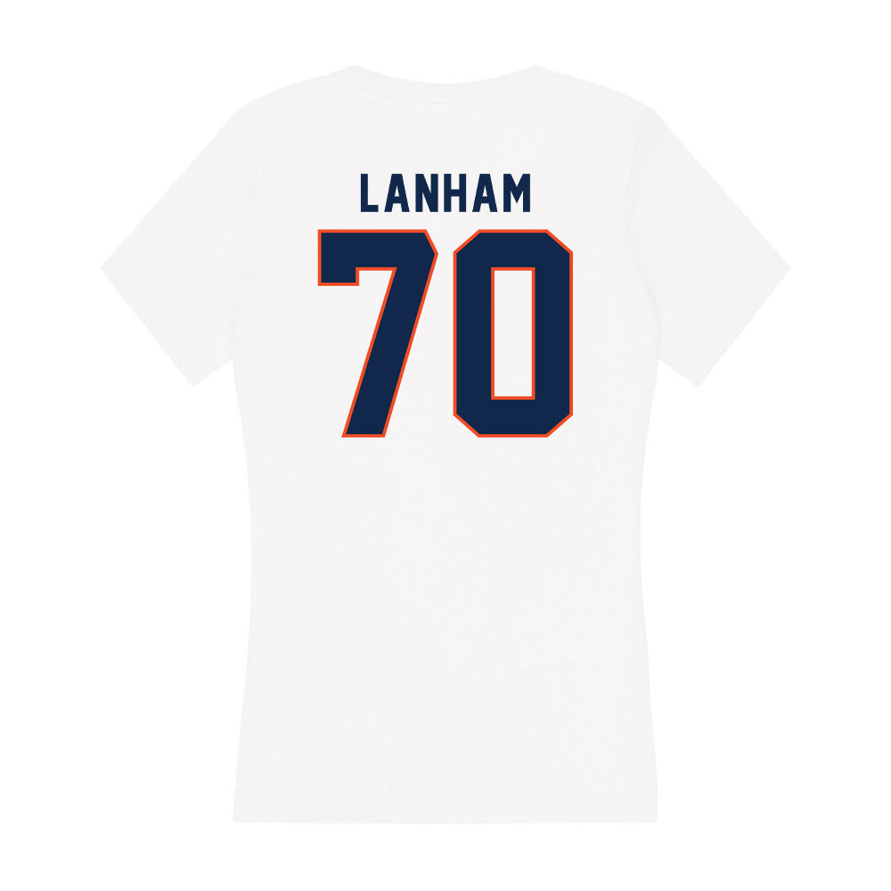 Virginia - NCAA Football : Grant Lanham - Women's V-Neck T-Shirt-1