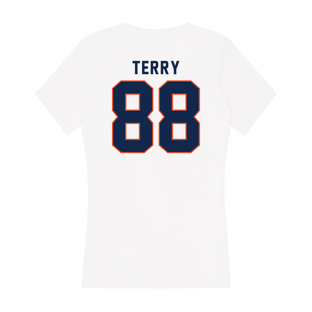 Virginia - NCAA Football : Lorenz Terry - Women's V-Neck T-Shirt-1