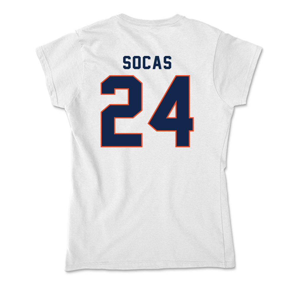 Virginia - NCAA Men's Soccer : Garrett Socas - Soft Style Women’s T-Shirt-1