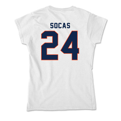 Virginia - NCAA Men's Soccer : Garrett Socas - Soft Style Women’s T-Shirt-1