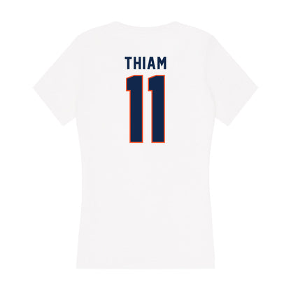 Virginia - NCAA Men's Soccer : Mouhameth Thiam - Women's V-Neck T-Shirt-1