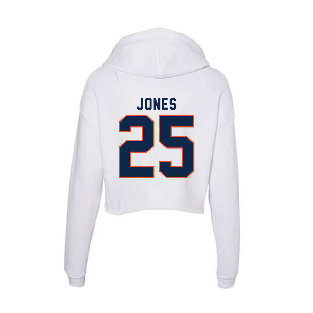 Virginia - NCAA Football : Terell Jones - Women's Crop Fleece Hoodie-1