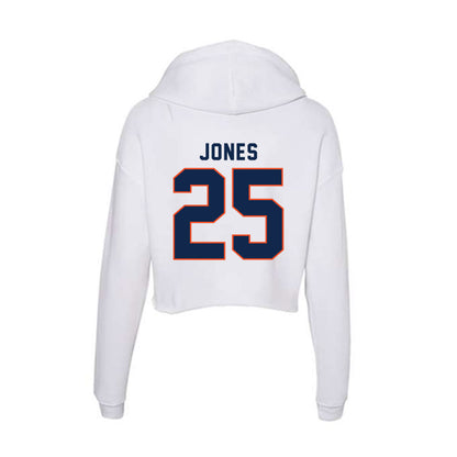 Virginia - NCAA Football : Terell Jones - Women's Crop Fleece Hoodie-1