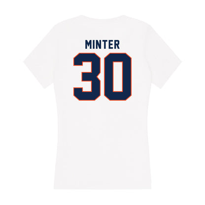 Virginia - NCAA Football : Ethan Minter - Women's V-Neck T-Shirt-1