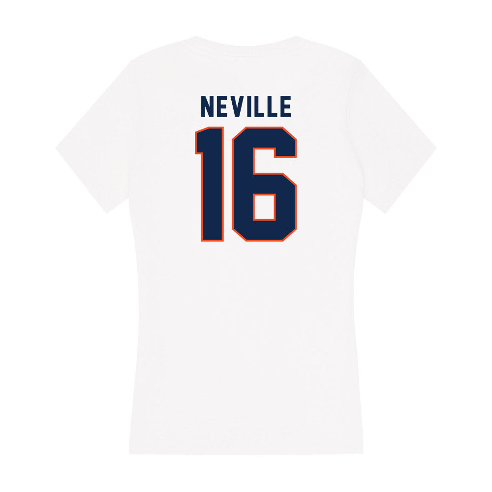 Virginia - NCAA Football : Tyler Neville - Women's V-Neck T-Shirt-1