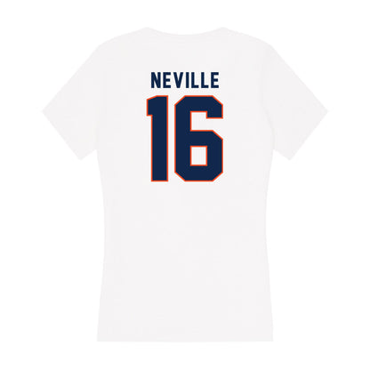 Virginia - NCAA Football : Tyler Neville - Women's V-Neck T-Shirt-1