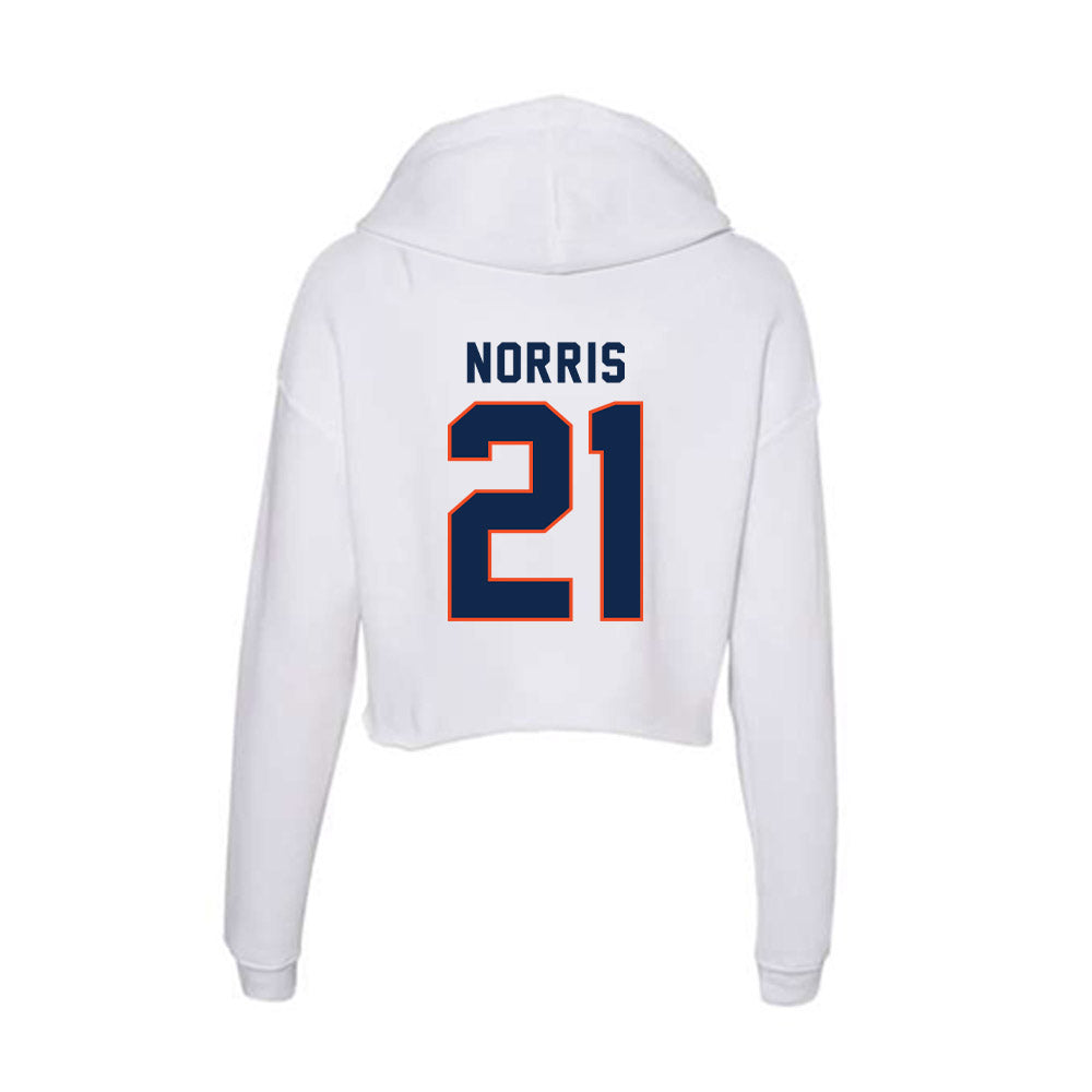 Virginia - NCAA Men's Soccer : Elias Norris - Women's Crop Fleece Hoodie-1