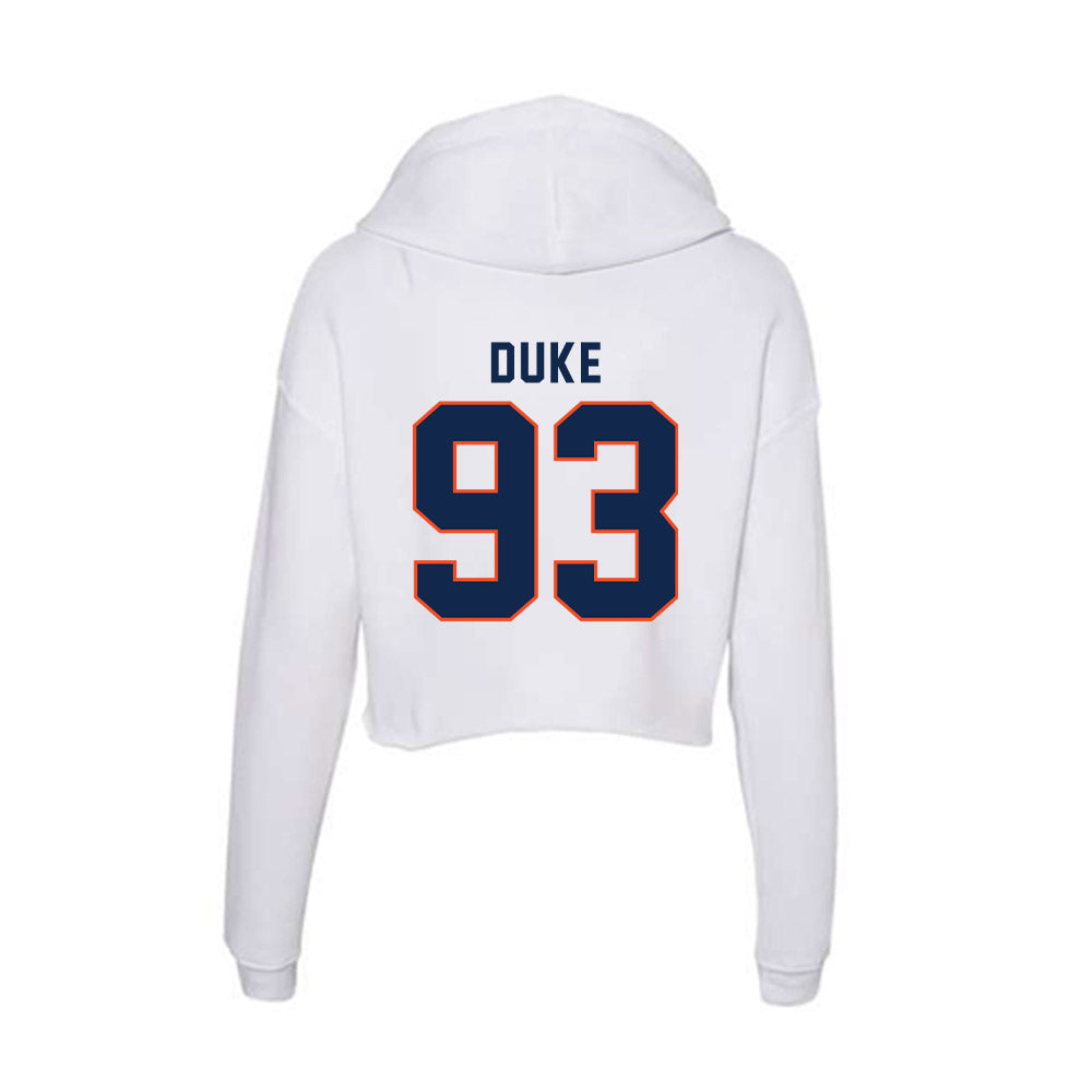 Virginia - NCAA Football : Henry Duke - Women's Crop Fleece Hoodie-1