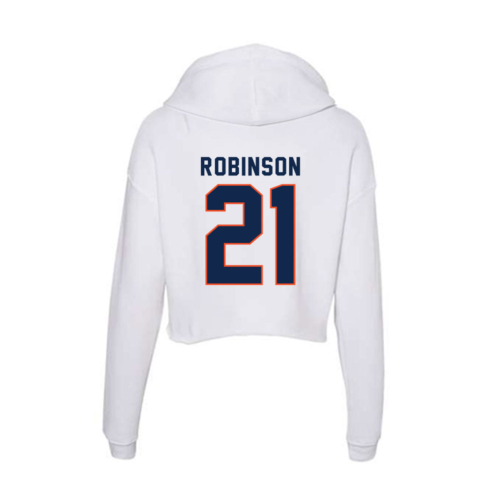 Virginia - NCAA Men's Basketball : Anthony Robinson - Women's Crop Fleece Hoodie-1