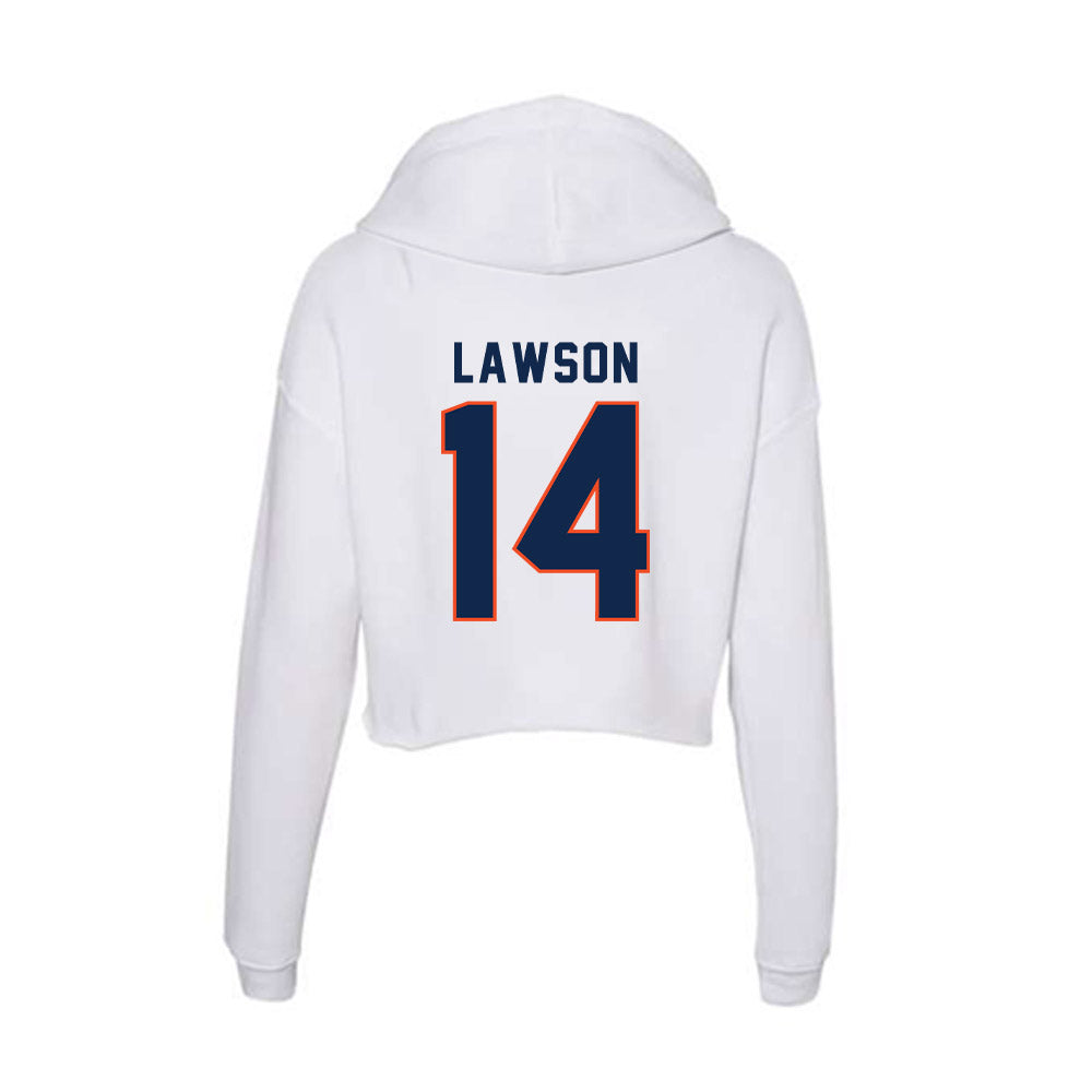 Virginia - NCAA Women's Basketball : Kaydan Lawson - Women's Crop Fleece Hoodie-1