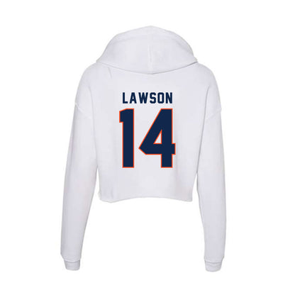 Virginia - NCAA Women's Basketball : Kaydan Lawson - Women's Crop Fleece Hoodie-1