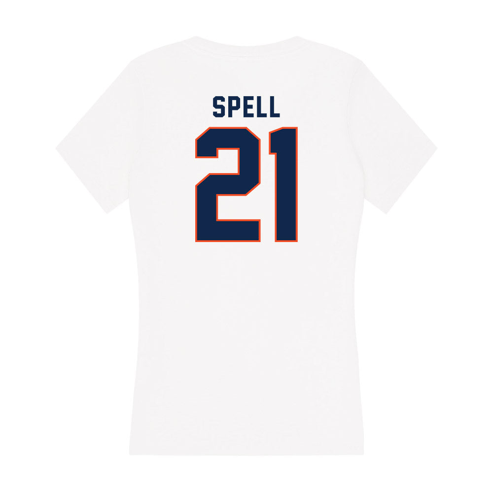 Virginia - NCAA Football : Landon Spell - Women's V-Neck T-Shirt-1