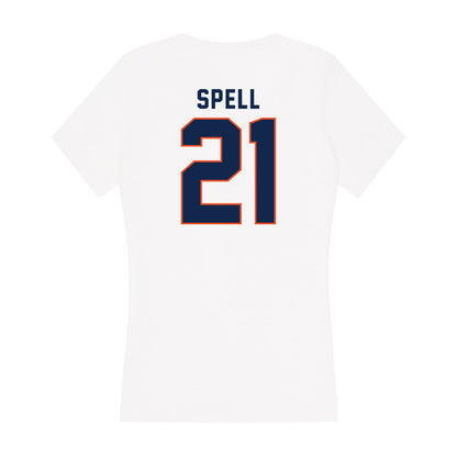 Virginia - NCAA Football : Landon Spell - Women's V-Neck T-Shirt-1