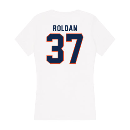 Virginia - NCAA Baseball : Tommy Roldan - Women's V-Neck T-Shirt-1