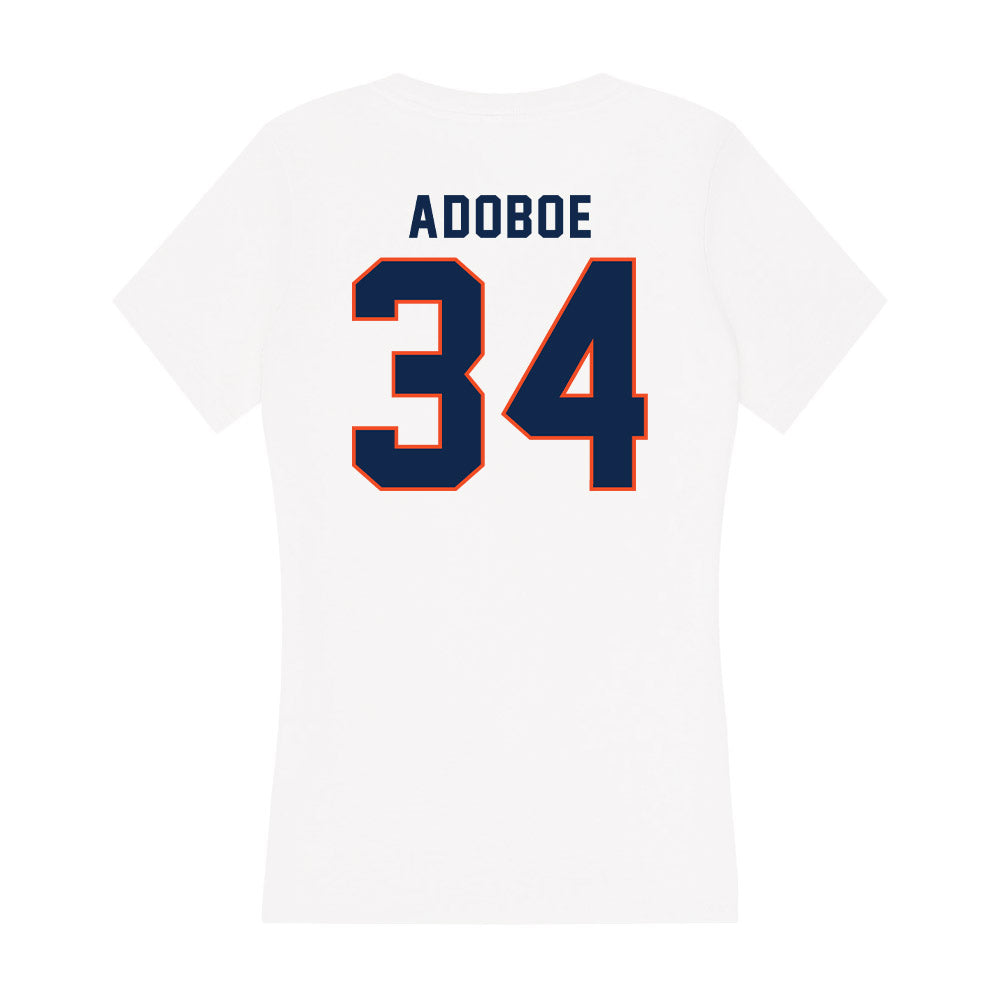 Virginia - NCAA Men's Soccer : Miguel Adoboe - Women's V-Neck T-Shirt-1