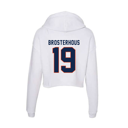 Virginia - NCAA Football : Grady Brosterhous - Women's Crop Fleece Hoodie-1