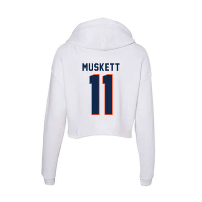 Virginia - NCAA Football : Tony Muskett - Women's Crop Fleece Hoodie-1