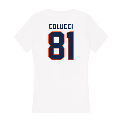 Virginia - NCAA Men's Lacrosse : Thomas Colucci - Women's V-Neck T-Shirt-1