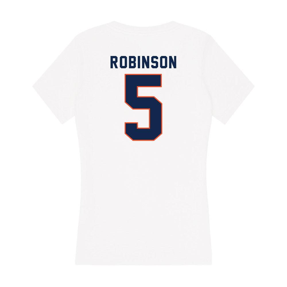 Virginia - NCAA Football : Kamren Robinson - Women's V-Neck T-Shirt-1