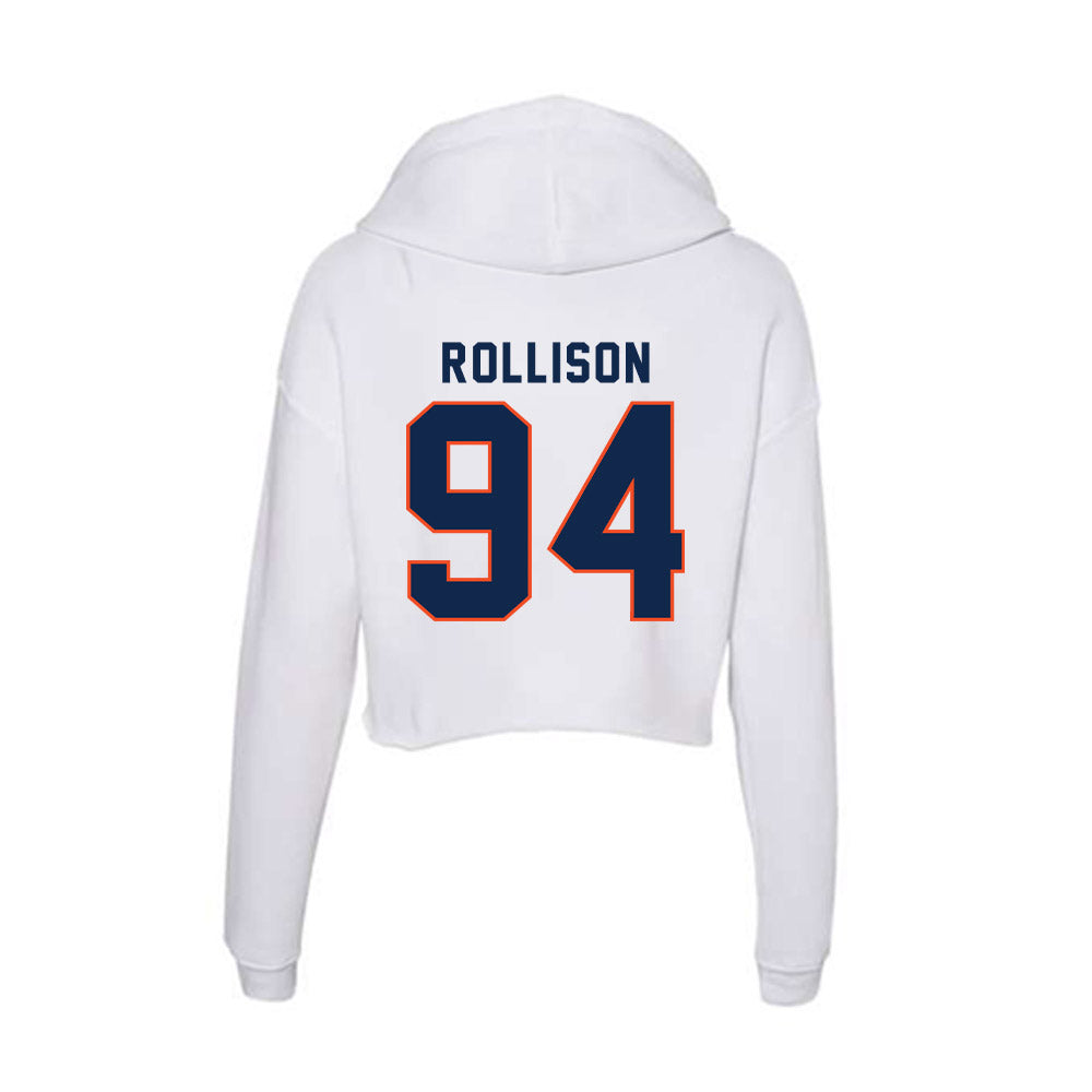 Virginia - NCAA Football : Hayden Rollison - Women's Crop Fleece Hoodie-1