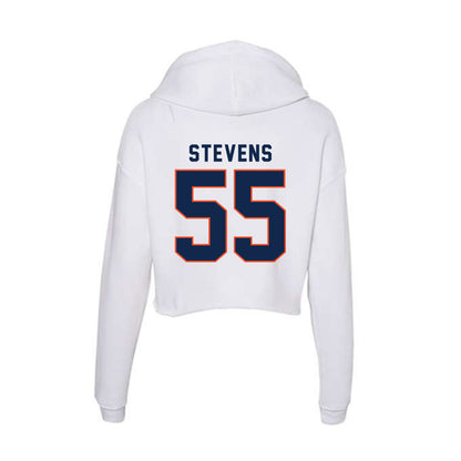 Virginia - NCAA Football : Brian Stevens - Women's Crop Fleece Hoodie-1