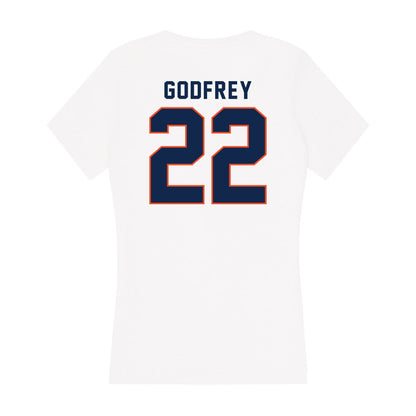 Virginia - NCAA Women's Soccer : Lia Godfrey - Women's V-Neck T-Shirt-1