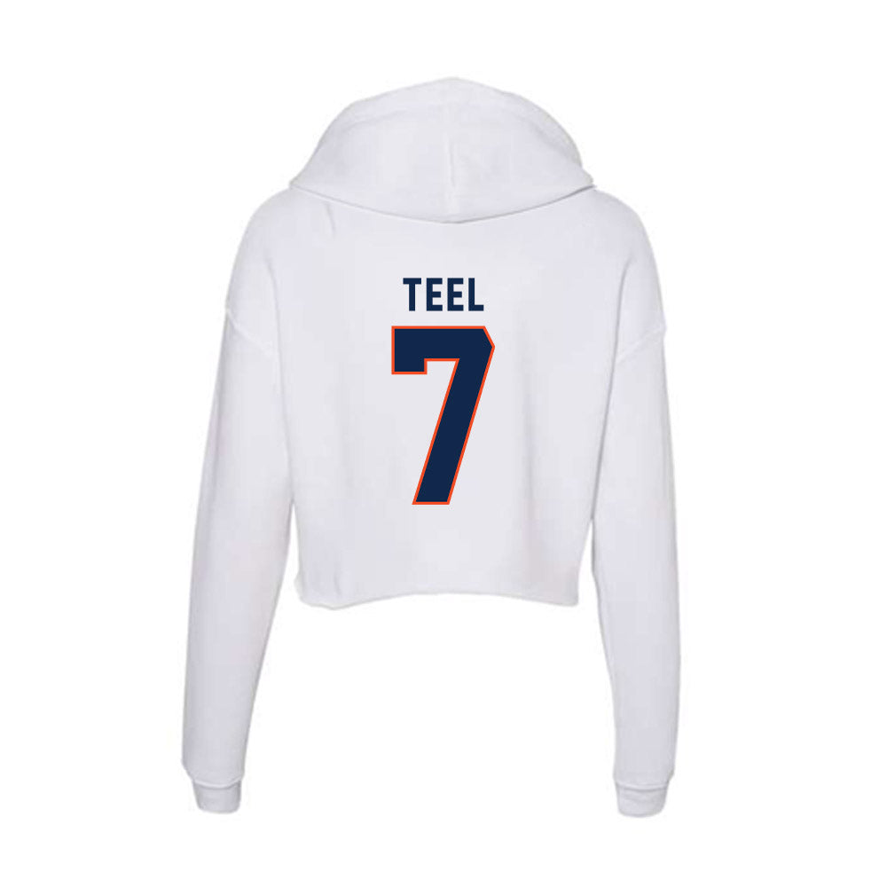 Virginia - NCAA Baseball : Aidan Teel - Women's Crop Fleece Hoodie-1