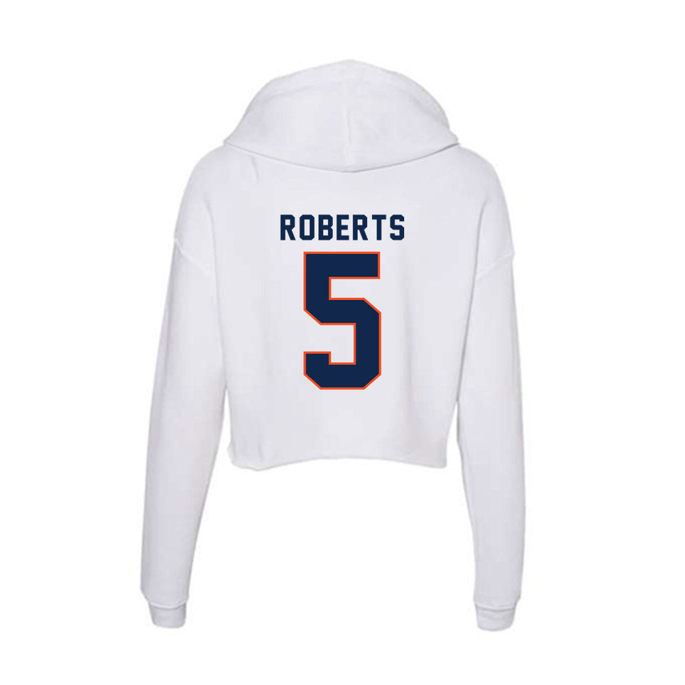 Virginia - NCAA Men's Basketball : Desmond Roberts - Women's Crop Fleece Hoodie-1