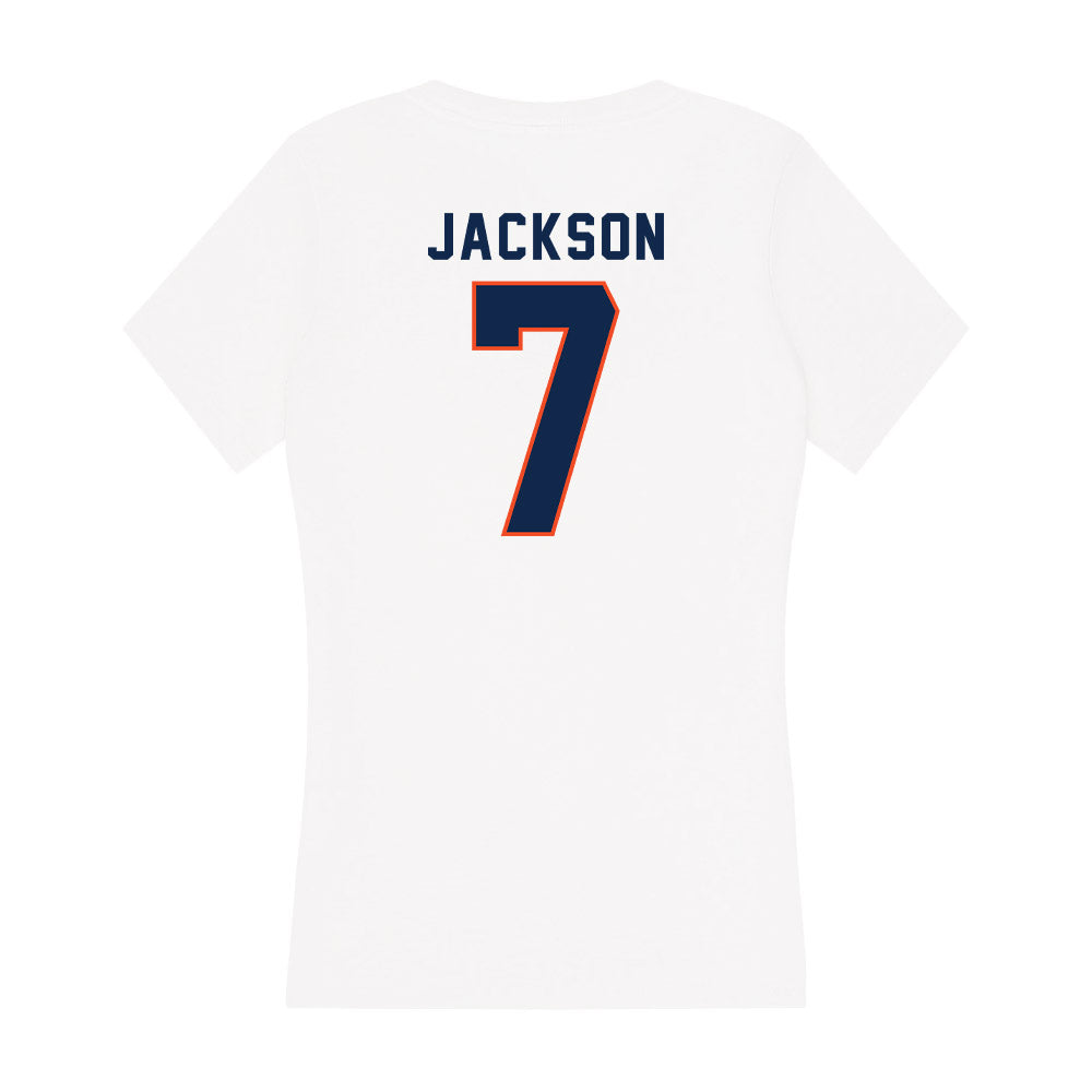 Virginia - NCAA Football : James Jackson - Women's V-Neck T-Shirt-1