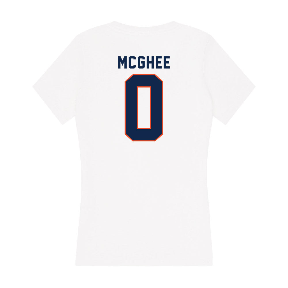 Virginia - NCAA Women's Basketball : Olivia McGhee - Women's V-Neck T-Shirt-1