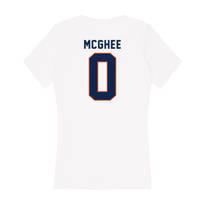 Virginia - NCAA Women's Basketball : Olivia McGhee - Women's V-Neck T-Shirt-1