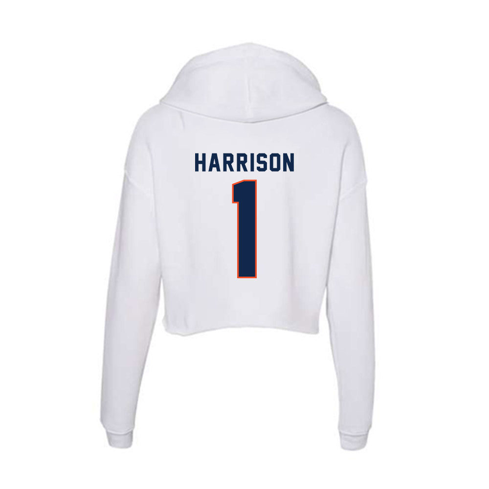 Virginia - NCAA Football : Suderian Harrison - Women's Crop Fleece Hoodie-1